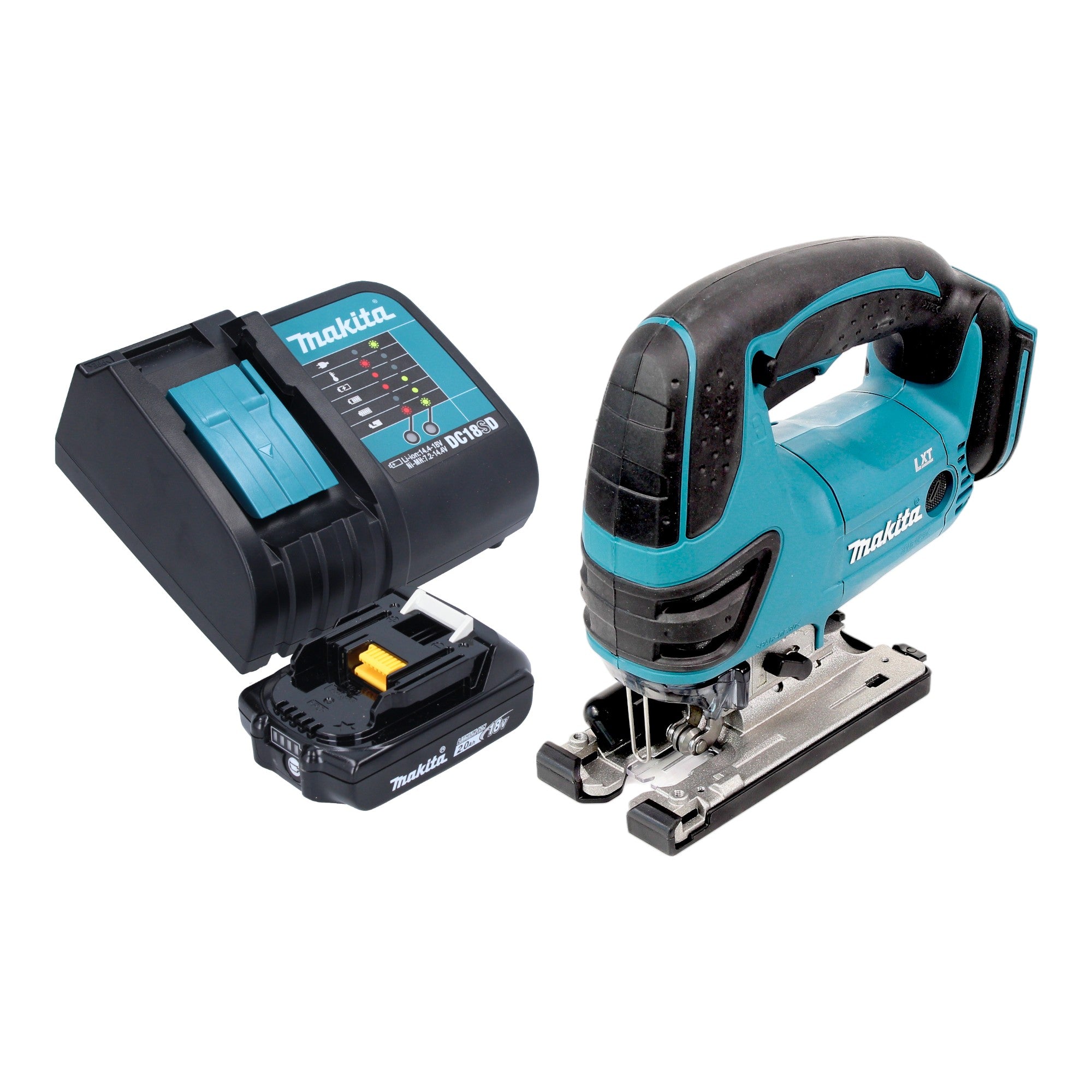 Makita DJV 180 SA1X Akku Stichsaege 18 V 135 mm 1x Akku 2 0 Ah Ladegeraet 0 - toolbrothers
