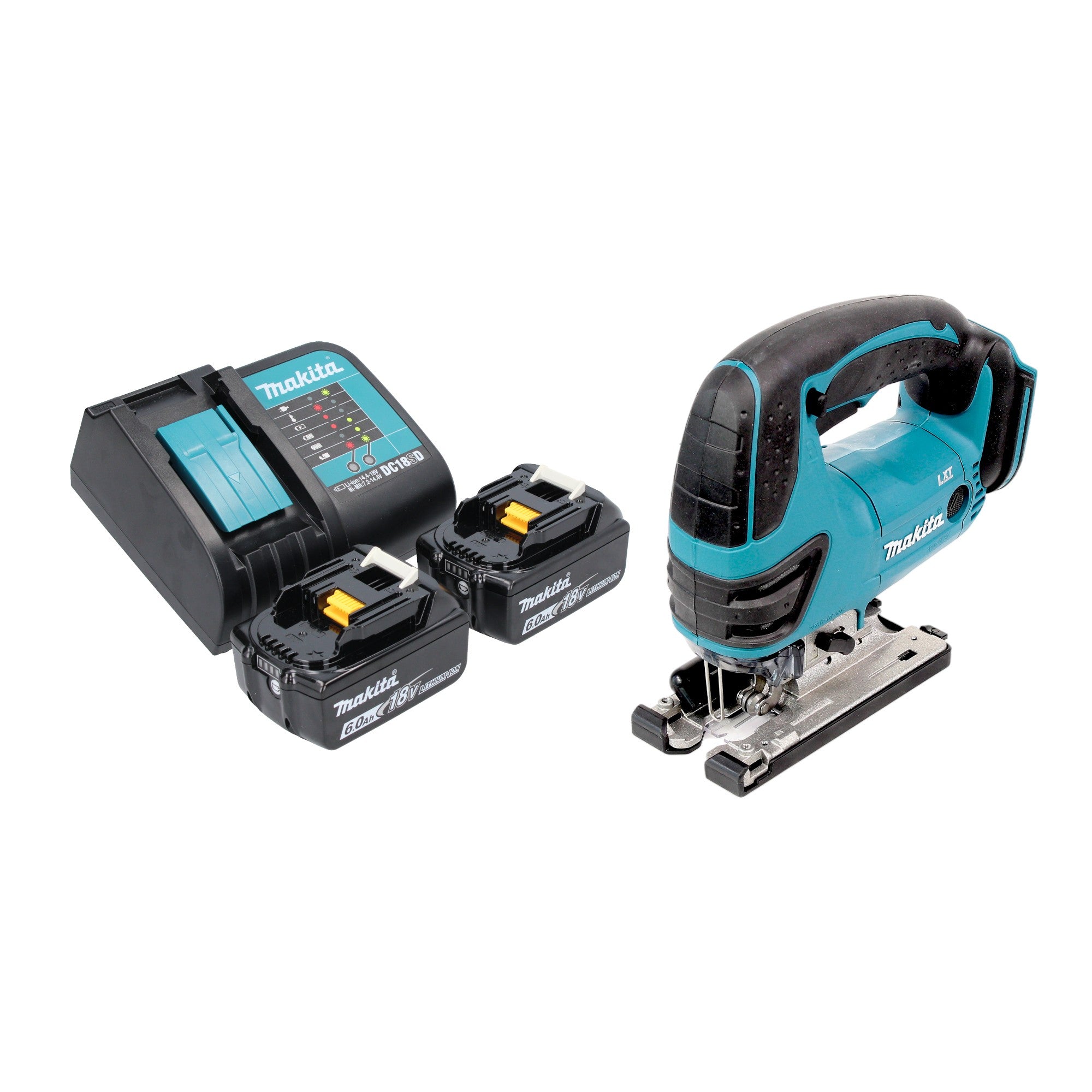 Makita DJV 180 SGX Akku Stichsaege 18 V 135 mm 2x Akku 6 0 Ah Ladegeraet 0 - toolbrothers