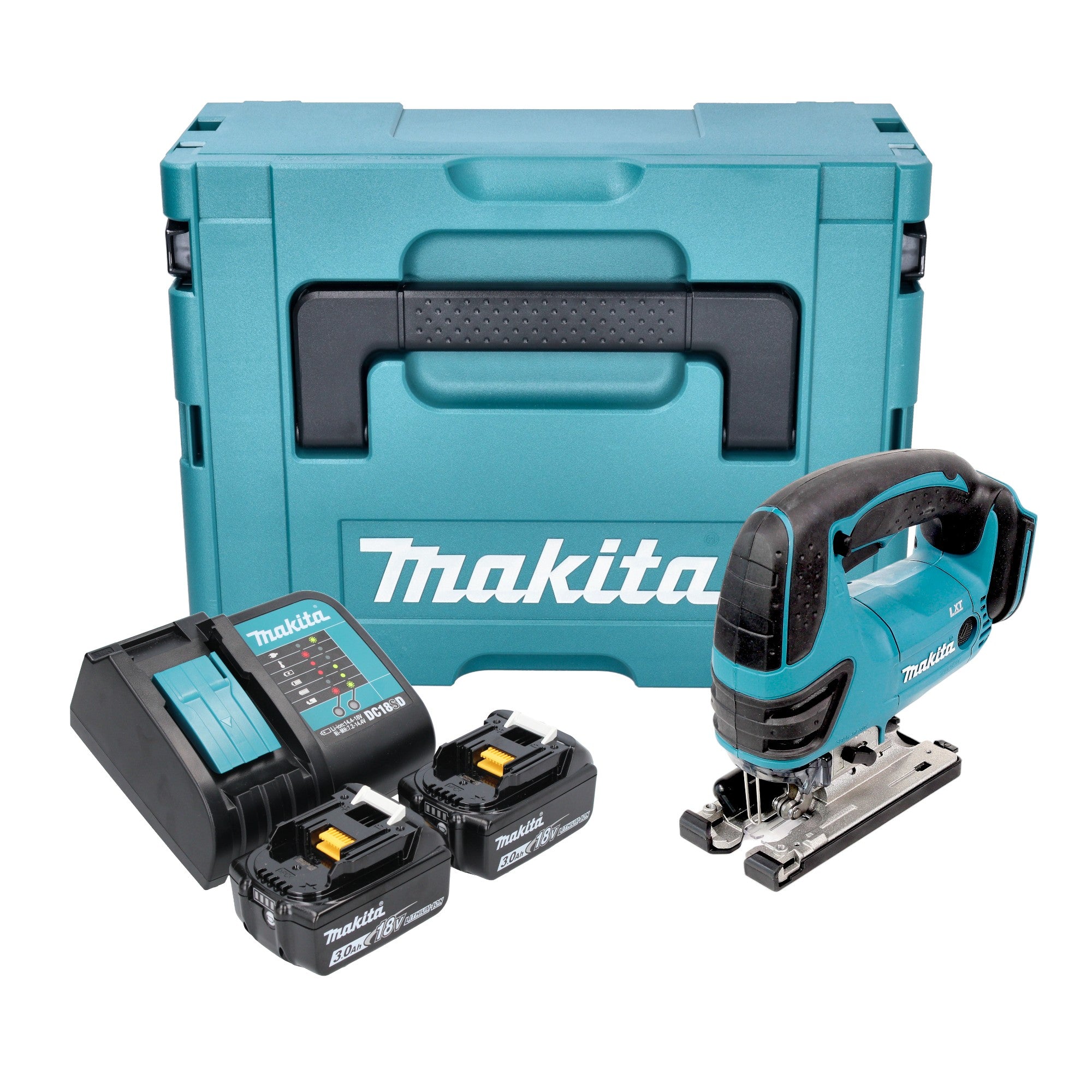 Makita DJV 180 SFXJ Akku Stichsaege 18 V 135 mm 2x Akku 3 0 Ah Ladegeraet Makpac 0 - toolbrothers