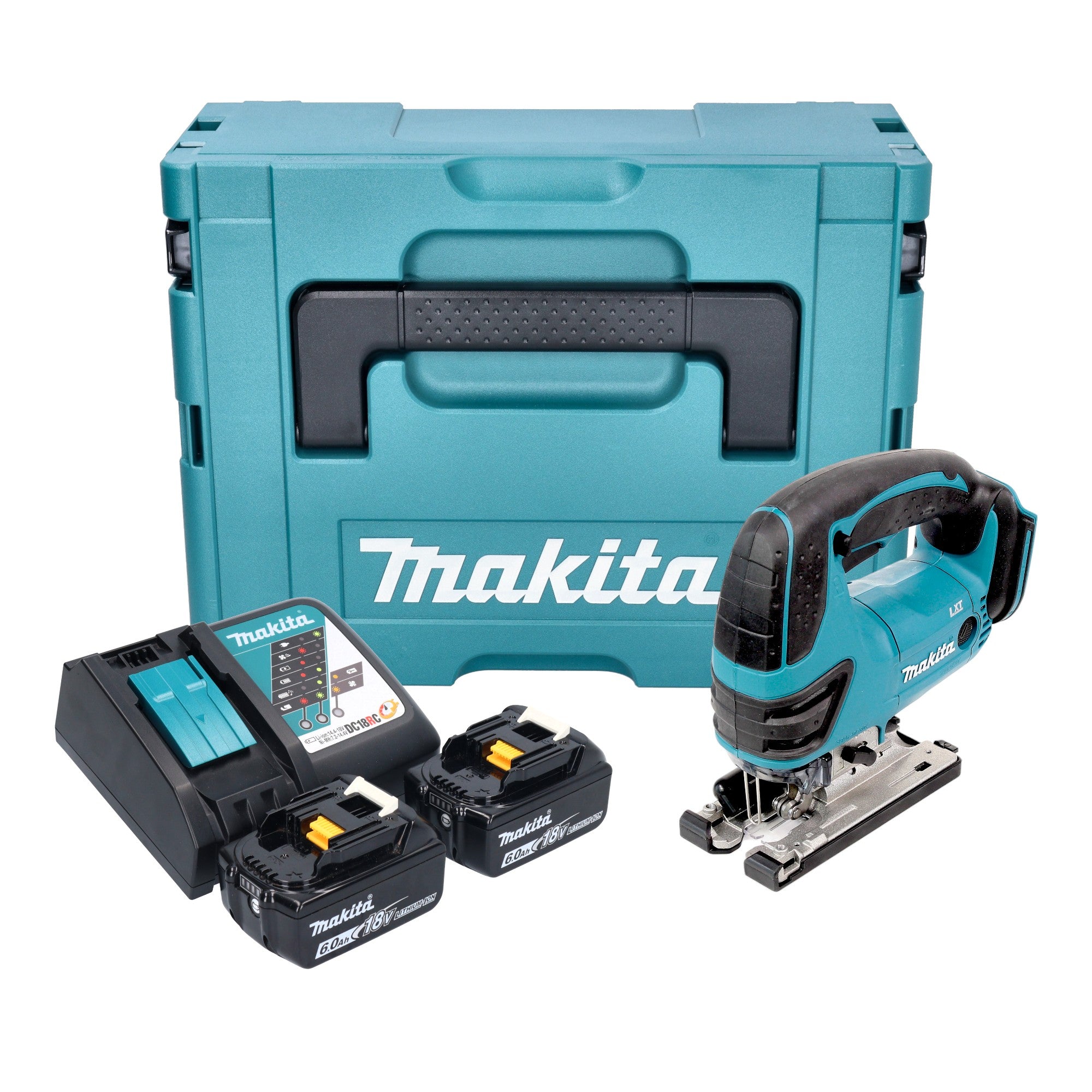 Makita DJV 180 RGXJ Akku Stichsaege 18 V 135 mm 2x Akku 6 0 Ah Ladegeraet Makpac 0 - toolbrothers