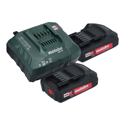 Metabo BS 18 LTX BL I Akumulatorowa wiertarko-wkrętarka 18 V 130 Nm bezszczotkowa + 2x akumulator 2,0 Ah + ładowarka