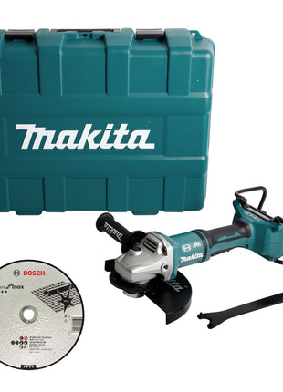 Makita DGA 900 ZKX2 Akku Winkelschleifer 36V ( 2x18V ) 230mm Brushless Solo + Ezynut + 25x Trennscheibe + Koffer - ohne Akku, ohne Ladegerät - Toolbrothers