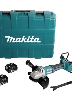 Makita DGA 900 MKX2 Akku Winkelschleifer 36V ( 2x18V ) 230mm Brushless + 2x Akku 4,0Ah + Ezynut + Koffer - ohne Ladegerät - Toolbrothers