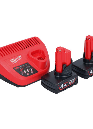 Milwaukee M12 FJS-402 Akku Stichsäge 12 V 22 mm Brushless + 2x Akku 4,0 Ah + Ladegerät