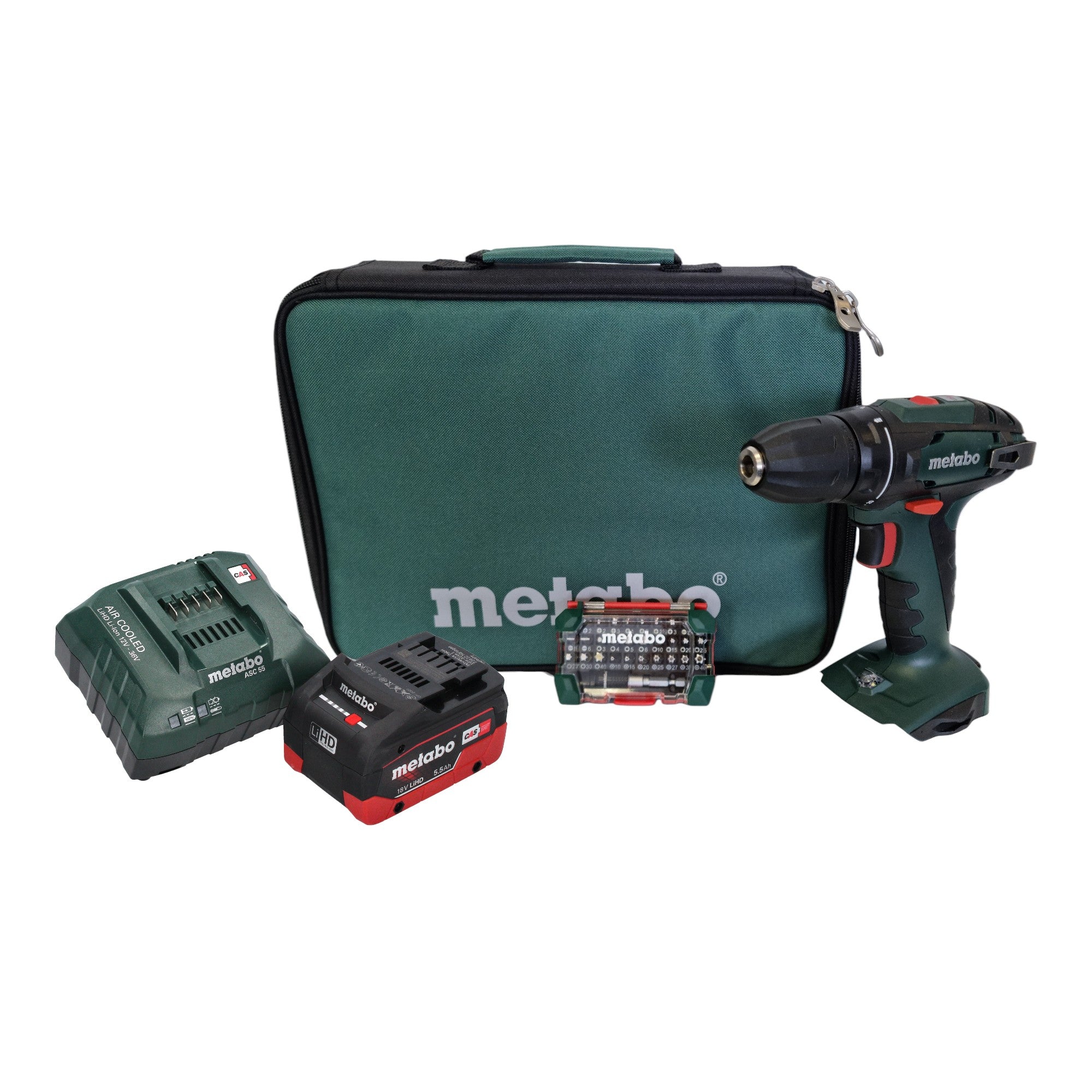 Metabo BS 18 Akku Bohrschrauber 18 V 48 Nm 1x LiHD Akku 5 5 Ah Ladegeraet Bitbox Tasche 0 - toolbrothers