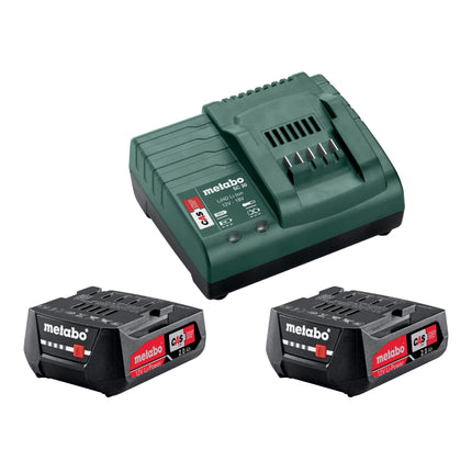 Metabo PowerMaxx BS 12 Zestaw akumulatorowa wiertarko-wkrętarka 12 V 40 Nm ( 601036870 ) + 2x akumulator 2,0 Ah + ładowarka + zestaw akcesoriów + walizka