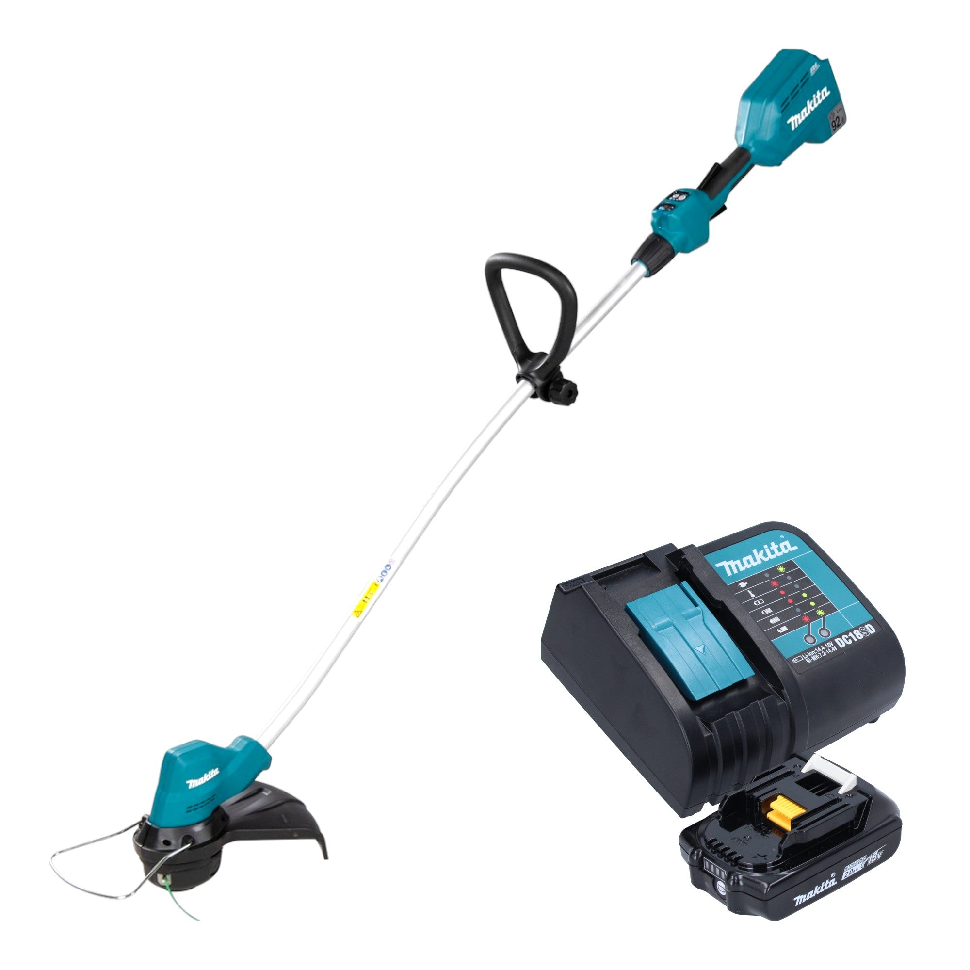 Makita DUR 189 SA Akku Rasentrimmer 18 V 300 mm Brushless 1x Akku 2 0 Ah Ladegeraet 0 - toolbrothers