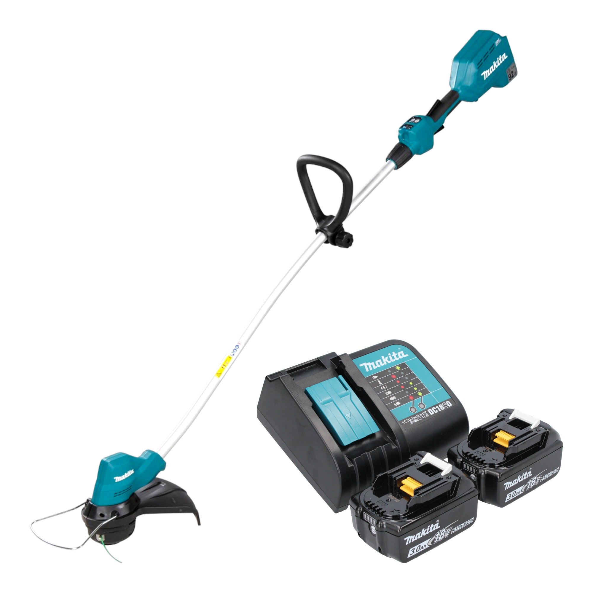 Makita DUR 189 SF2 Akku Rasentrimmer 18 V 300 mm Brushless 2x Akku 3 0 Ah Ladegeraet 0 - toolbrothers