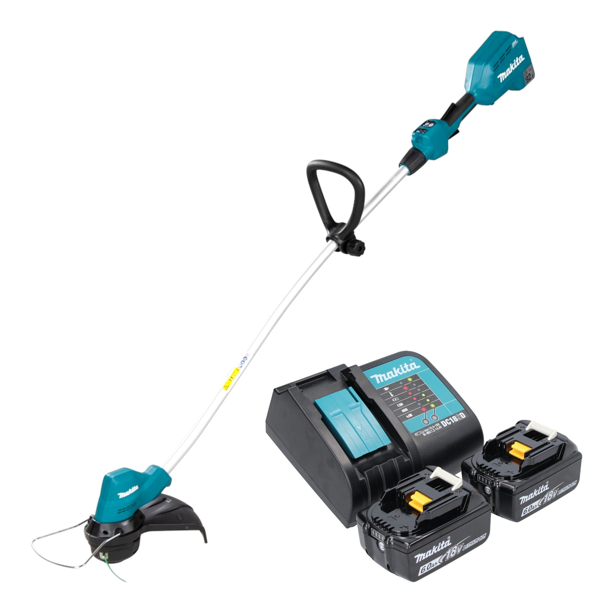 Makita DUR 189 SG2 Akku Rasentrimmer 18 V 300 mm Brushless 2x Akku 6 0 Ah Ladegeraet 0 - toolbrothers
