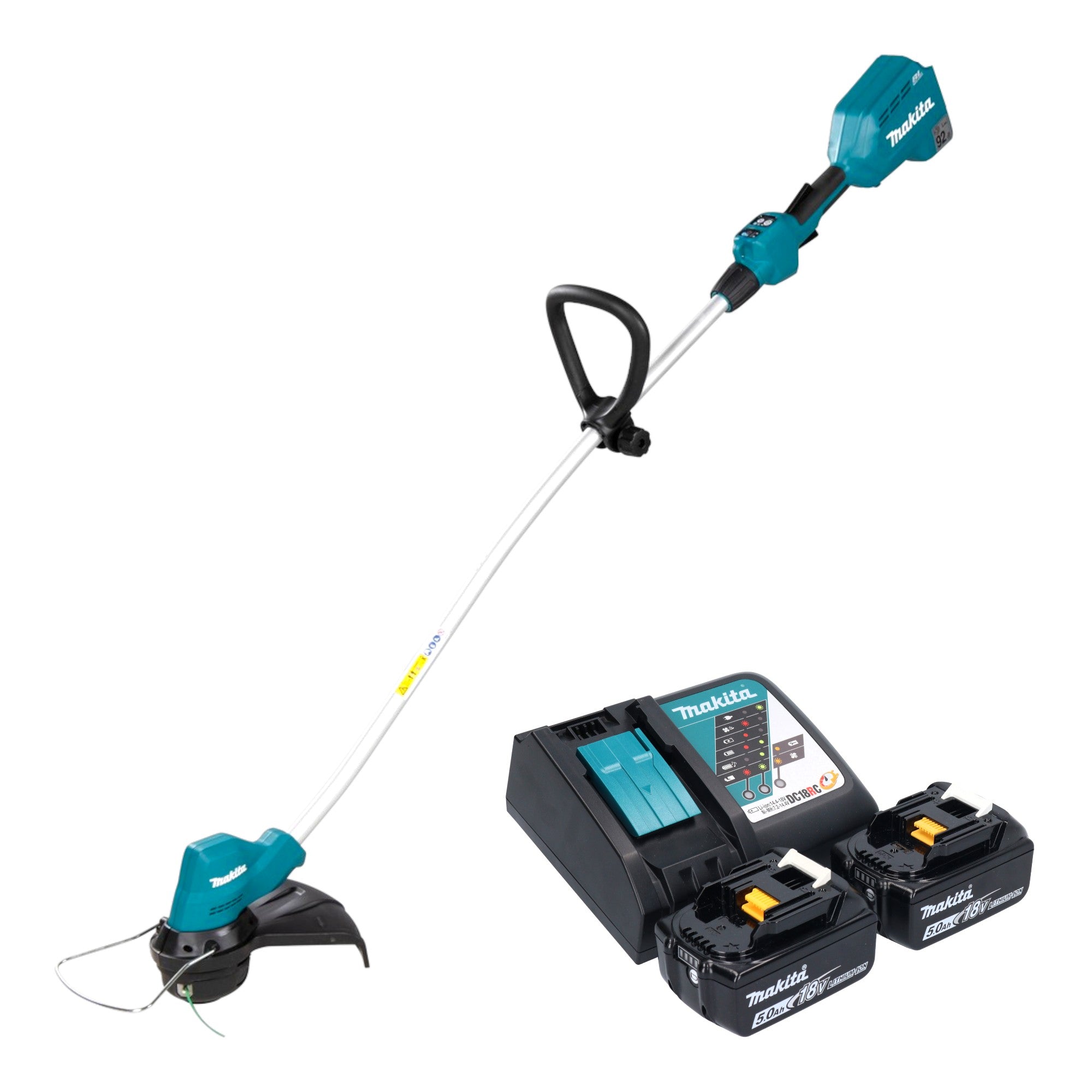 Makita DUR 189 RTE Akku Rasentrimmer 18 V 300 mm Brushless 2x Akku 5 0 Ah Ladegeraet 0 - toolbrothers