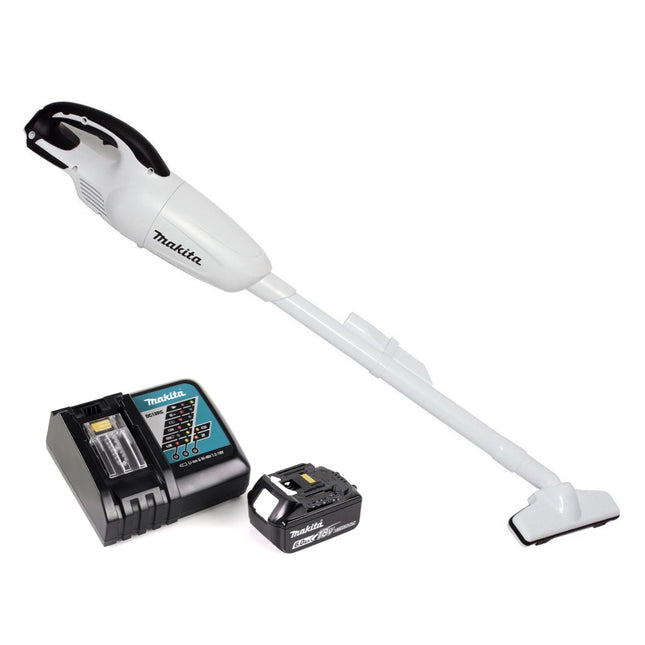 Makita DCL 180 RG1 W Akku Staubsauger 18 V Weiß + 1x Akku 6,0 Ah + Ladegerät - Toolbrothers
