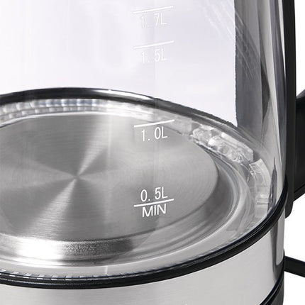 Czajnik WK 3501 swg ( 4000896623 ) 2200 W czarny 1,1 kg szkło, stal nierdzewna LED niebieski