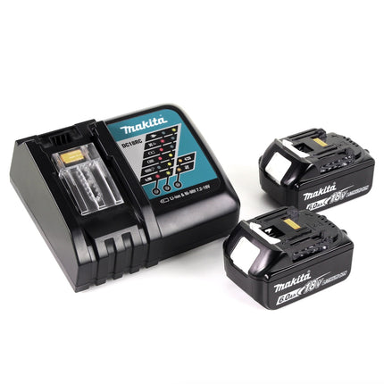 Odkurzacz akumulatorowy Makita DCL 180 RG W 18 V biały + 2x akumulator 6,0 Ah + ładowarka