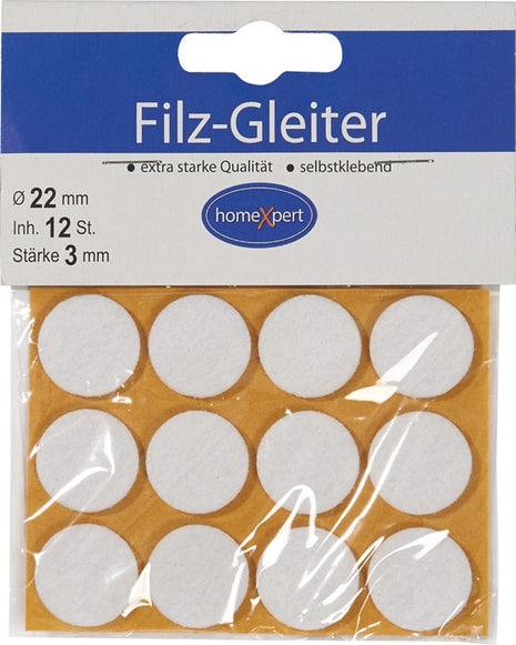 Deslizadores de fieltro (3000271014) 22 mm autoadhesivos