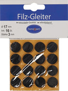 Deslizadores de fieltro (3000271010) 17 mm autoadhesivos