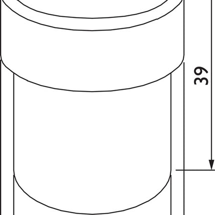 Odbojnik drzwiowy podłogowy 3693 TS ( 3000267273 ) Ø 35 mm wysokość 39 mm mocowanie kołkowe