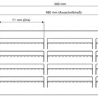 Wentylacja łazienkowa 9083 L ( 3000281671 ) Długość 500 mm Szerokość 100 mm