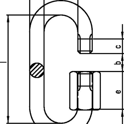 Szybkozłączka łańcucha ( 1000120506 ) rozmiar 6 ocynkowana