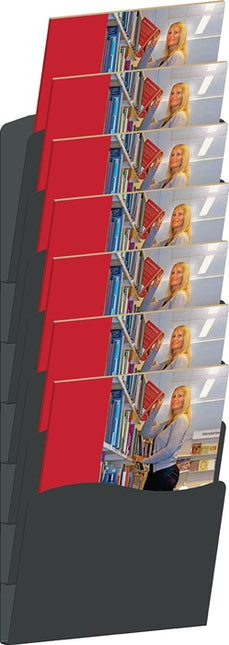 Stojak na broszury ( 9000493723 ) H560xW240xDmm metalowy srebrny