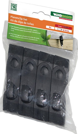 Zestaw klipsów do plandek Windhager ( 4000818605 ) 8 klipsów mocujących ze śrubami