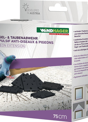 Windhager Vogel- und Taubenabwehr ( 4000818601 ) Schutz bis 75 cm, 30 Spikes