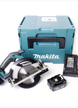 Makita DHS 630 RTJ Akku Handkreissäge 18 V 165 mm + 2x Akku 5,0 Ah + Ladegerät + Makpac - Toolbrothers