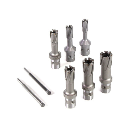 FEIN KBU 35 QW 1100 W Universal Magnet Kernbohrmaschine bis 35 mm im Koffer + Fein Best of Kernbohrer QuickIN Zubehörset 8 tlg. - Toolbrothers