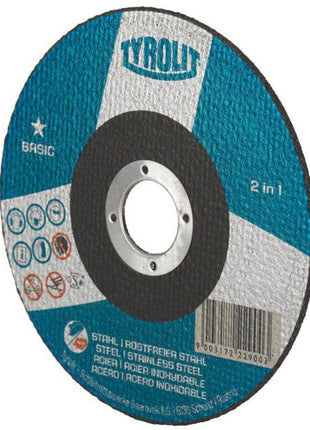 Disco de corte Tyrolit BASIC (8000757599) D125x1mm orificio recto 22,23 mm