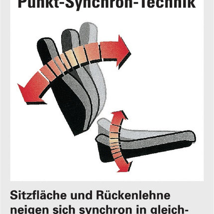 Obrotowe krzesło biurowe Topstar ( 9000482921 ) z technologią synchroniczną bez podłokietników