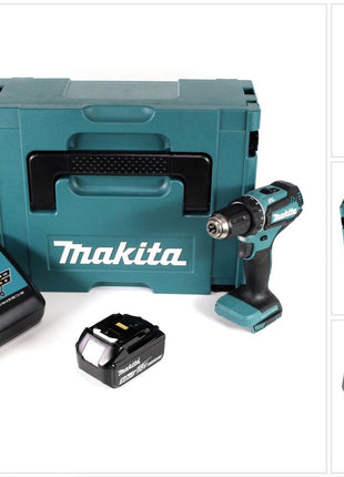 Makita DDF 485 RT1J Akku Bohrschrauber 18V 50Nm im Makpac + 1x 5,0 Ah Akku + Ladegerät - Toolbrothers