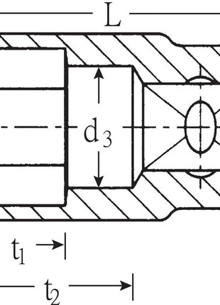 Nasadka Stahlwille 456 8 ( 8000334536 ) 3/8 ″ sześciokątna Długość 25 mm