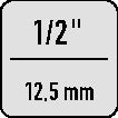 Insert de clé à douille Stahlwille 54 X (4000826413) 1/2″ multi-dents interne longueur 60 mm