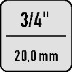 Stahlwille Einsteckumschaltknarre 735/65 ( 8000332779 ) 3/4 ″ 14 x 18 mm