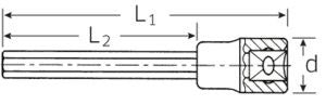 Stahlwille Douille 1054/2054 ( 8000333124 ) 1/2 ″ 6 pans longueur 140 mm