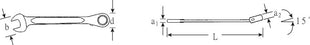 Llave de trinquete combinada Stahlwille OPEN-RATCH 17 (8000647191) ancho de llave 22 mm, largo 285 mm