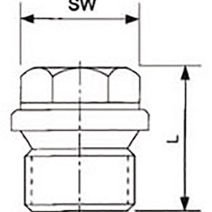 Zaślepka śruby Springera DIN 910 ISO 228-1 ( 4000000267 ) NPS=1/4 ″ L 21 mm