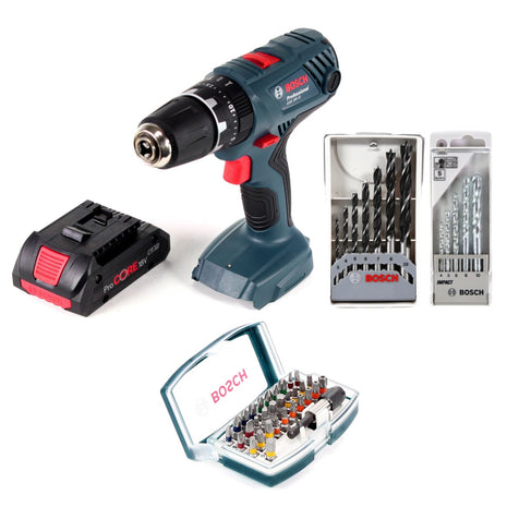 Bosch Professional GSB 18V-21 Akku Schlagbohrschrauber 18V 55Nm + 1x Akku ProCORE 4,0Ah + Bit- und Bohrer-Set - Toolbrothers