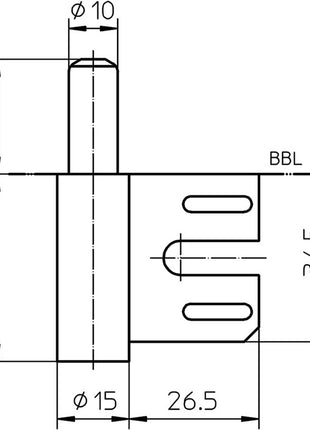 Simonswerk Rahmenteil V 8100 WF ( 3000255754 ) Stahl vernickelt