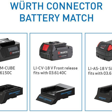 Adapter baterii Scangrip SMART CONNECTOR ( 4000873491 ) odpowiedni dla WÜRTH