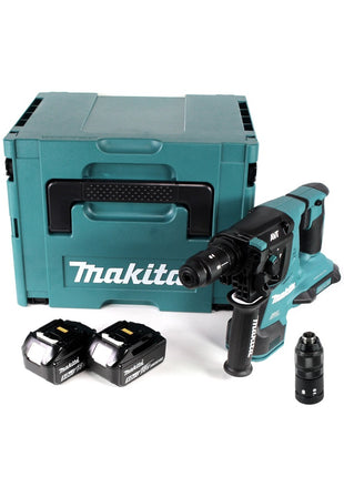 Makita DHR 281 TJ Brushless Akku Bohrhammer 28 mm 2x 18 V für SDS-PLUS mit Schnellwechselfutter im Makpac + 2x 5,0 Ah Akku - ohne Ladegerät - Toolbrothers