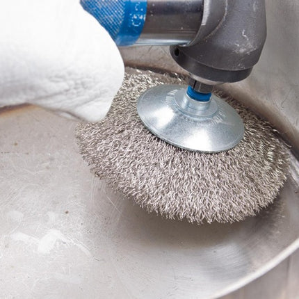 PFERD szczotka stożkowa KBU INOX ( 8000431755 ) Ø 95 mm grubość drutu 0,3 mm 12000 min-¹