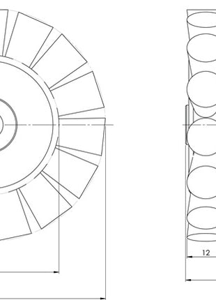 cepillo redondo osborn (8000427971) Ø 75 mm 6 mm espesor de alambre 0,5 mm 20000 rpm