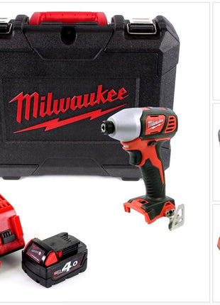 Milwaukee M18 BID-401 C 18 V Li-Ion Akku Schlagschrauber im Koffer + 1 x 4,0 Ah Akku + Ladegerät - Toolbrothers