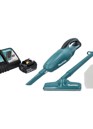 Makita DCL 180 RM1 Akku Staubsauger 18 V Grün + 1x Akku 4,0 Ah + Ladegerät + 10x Staubsack - Toolbrothers