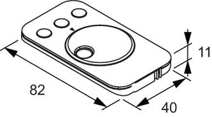 L & S LED Funkfernbedienung Serie Frankfurt inkl. Wandhalterung ( 3000550077 ) 1-Kanal