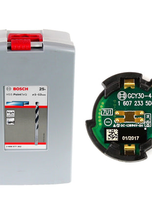 Bosch GSR 18 V-85 C Akku Bohrschrauber 18V 110Nm Solo in L-Boxx mit GCY 30-4 Connectivity Modul + 25 tlg. Spiralbohrer Set - Toolbrothers