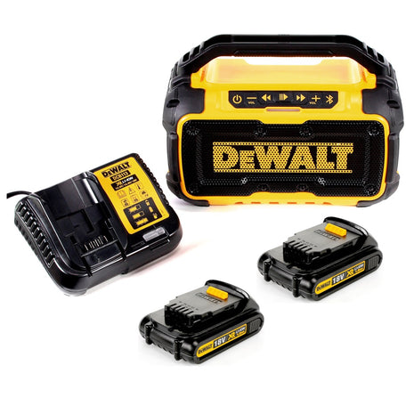 DeWalt DCR 01 Akku Bluetooth Lautsprecher 10,8-18V + 2x Akku 1,5Ah + Ladegerät - Toolbrothers