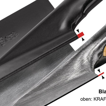 Szpadel Ideal Power ( 4000818495 ) o wymiarach 280 x 130 / 125 mm 2 Stalowy uchwyt rurowy z pokrętłem z twardego drewna