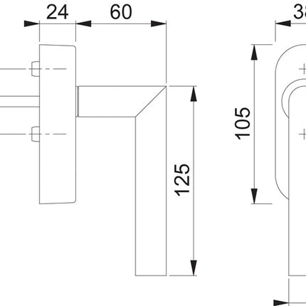 Klamka okienna Hoppe Amsterdam E0400/FR-408 ( 8000460411 ) stal nierdzewna 20-30 mm eKlamka okienna