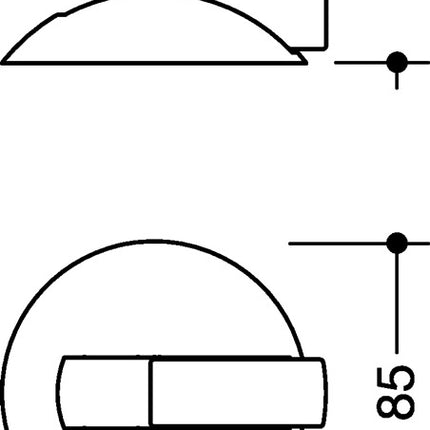 Sprężyna podłogowa HEWI 625B 90 ( 3000207685 ) Ø 85 mm wysokość 22,5 mm mocowanie kołkowe